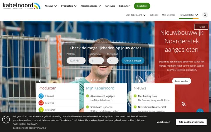 Screenshot of kabelnoord.net