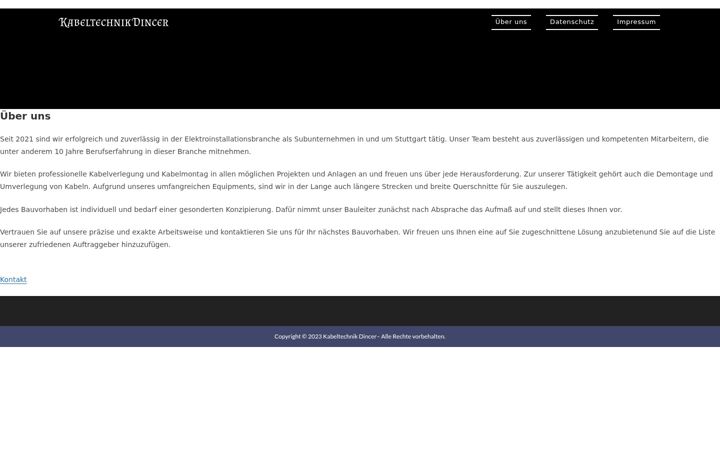Screenshot of kabeltechnikdincer.de