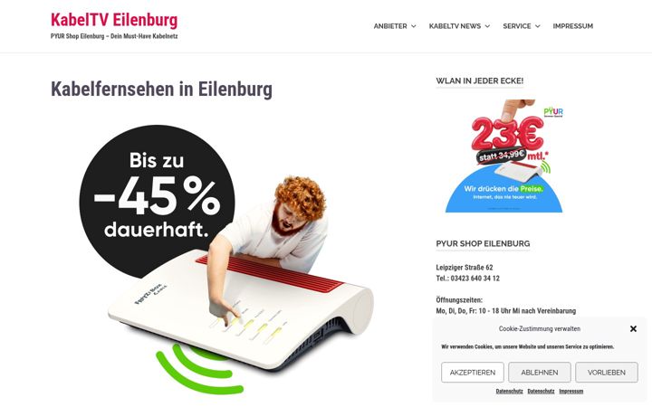 Screenshot of kabeltv-eilenburg.de