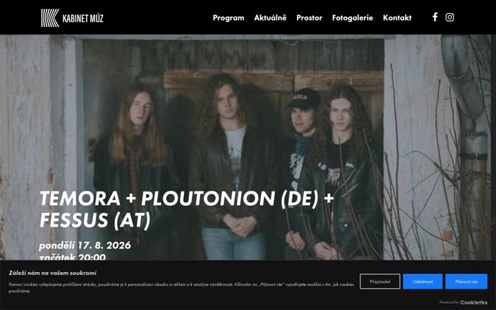 Screenshot of kabinetmuz.cz