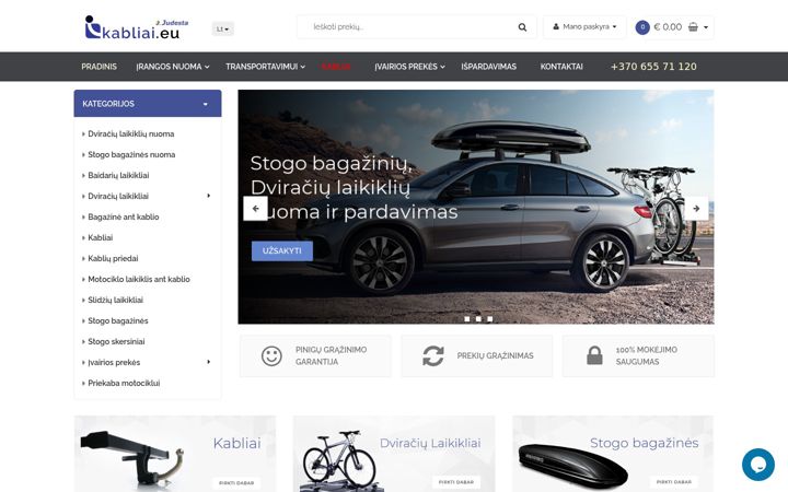 Screenshot of kabliai.eu