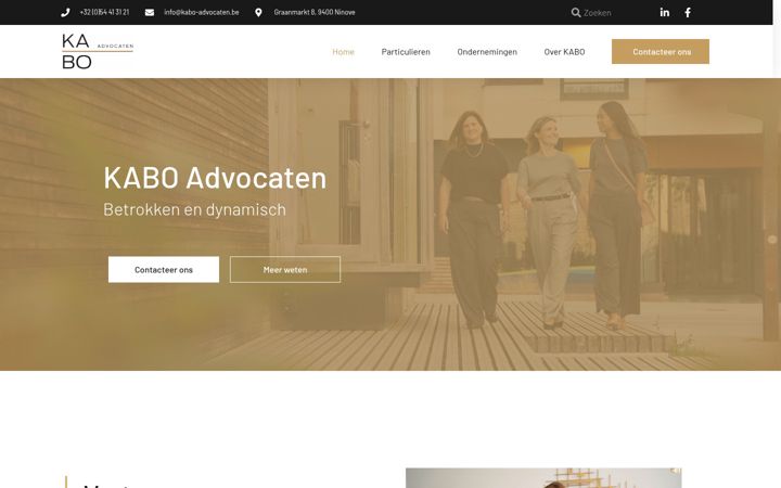 Ekrano kopija kabo-advocaten.be