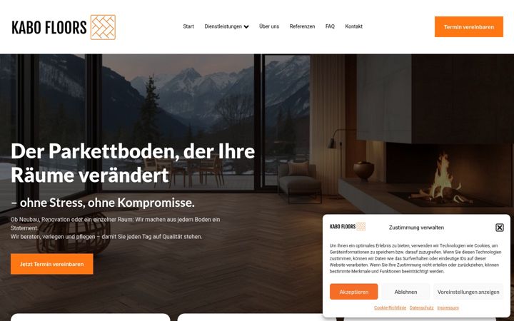 Screenshot of kabofloors.ch