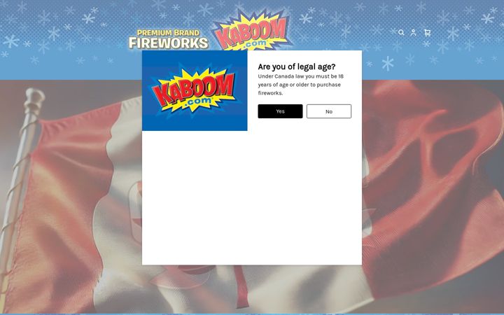 Screenshot of kaboom.com