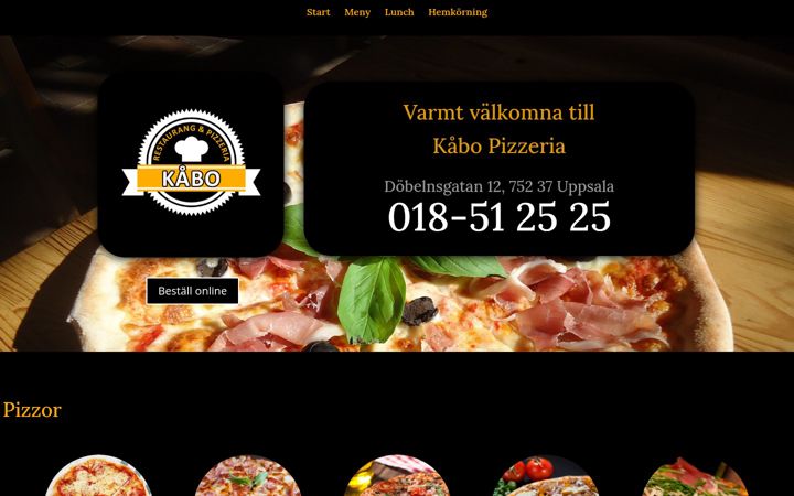 Screenshot of kabopizzeria.se