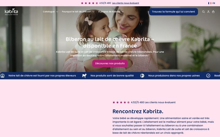 Screenshot of kabrita.fr