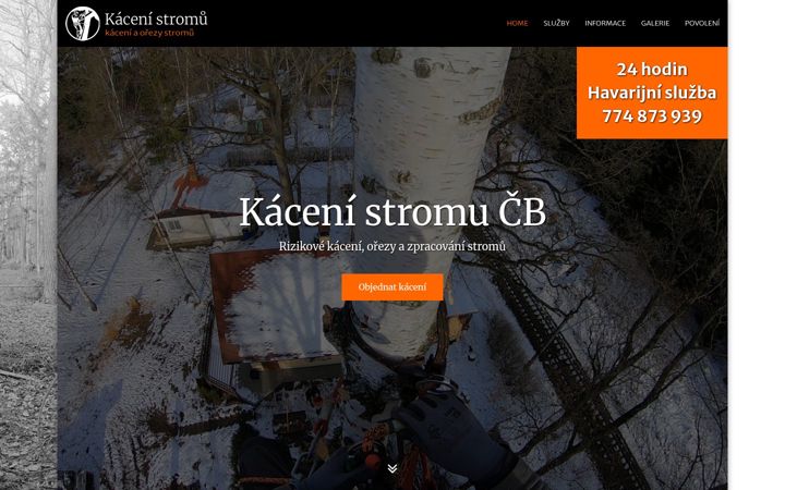 Screenshot of kacenistromucb.cz