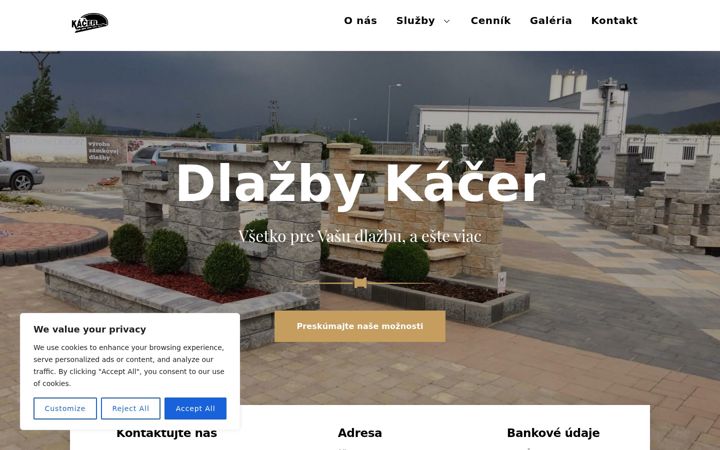 Screenshot of kacerdlazby.sk