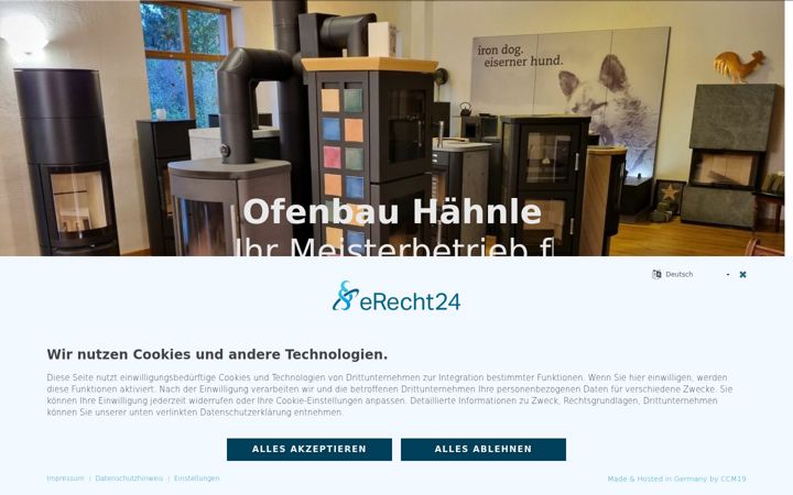 Screenshot of kachel-ofen-bau.de