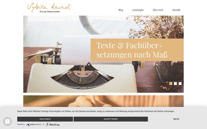 Screenshot of kachel-texte.de