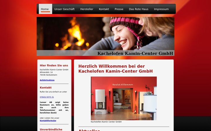 Screenshot of kachelofen-center.de