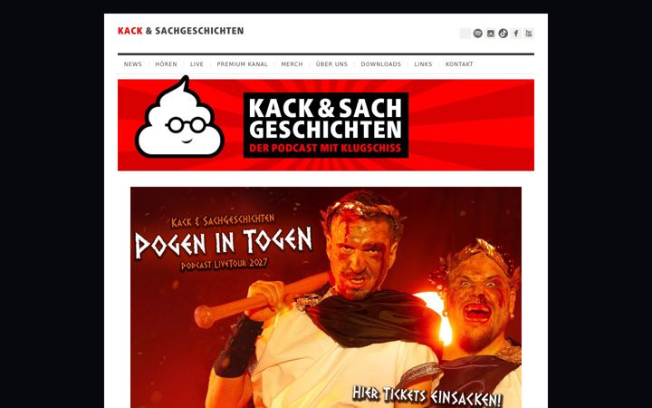 Screenshot of kackundsachgeschichten.de