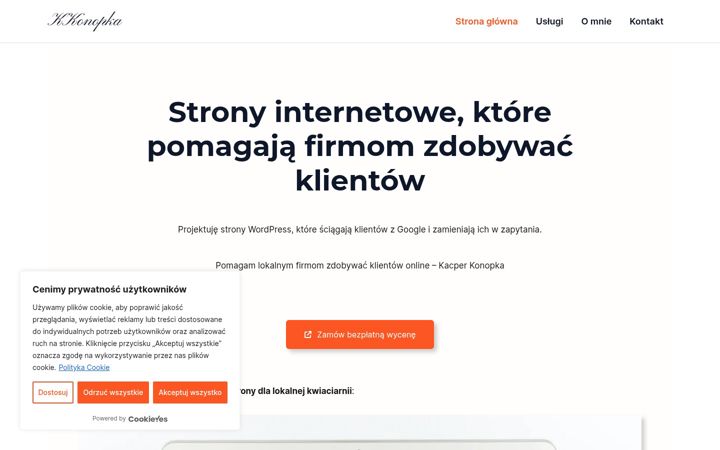 Screenshot of kacperkonopka.pl