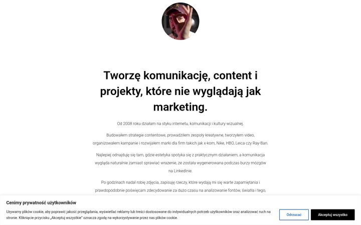 Screenshot of kacperkorzeniewski.pl