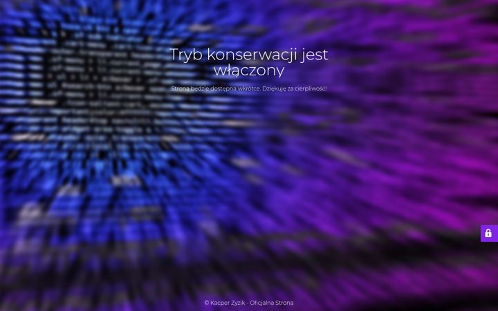 Screenshot of kacperzyzik.com