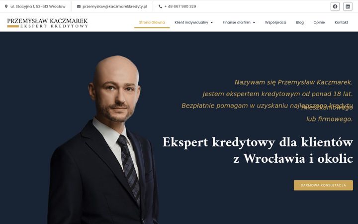 Screenshot von kaczmarekkredyty.pl