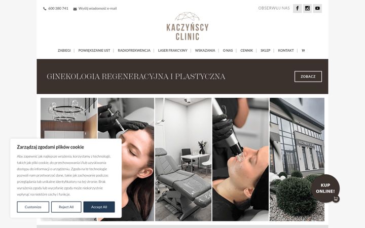 Screenshot of kaczynscyclinic.pl