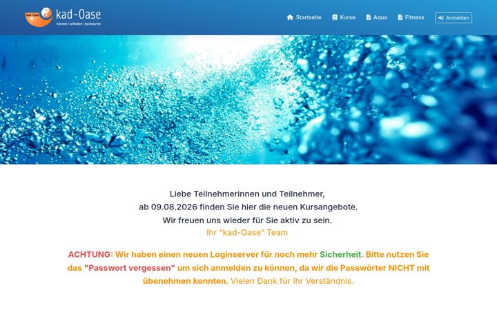 Screenshot of kad-oase.de