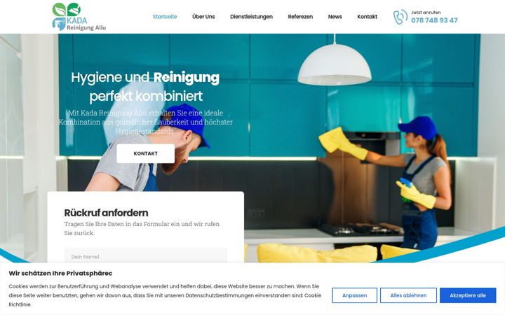 Screenshot of kada-reinigung.ch