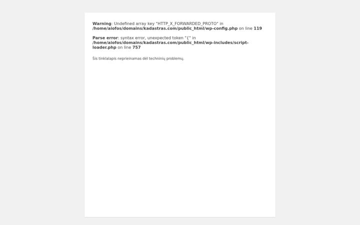 Screenshot of kadastras.com