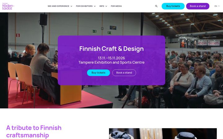 Screenshot stránky kadentaidot.fi