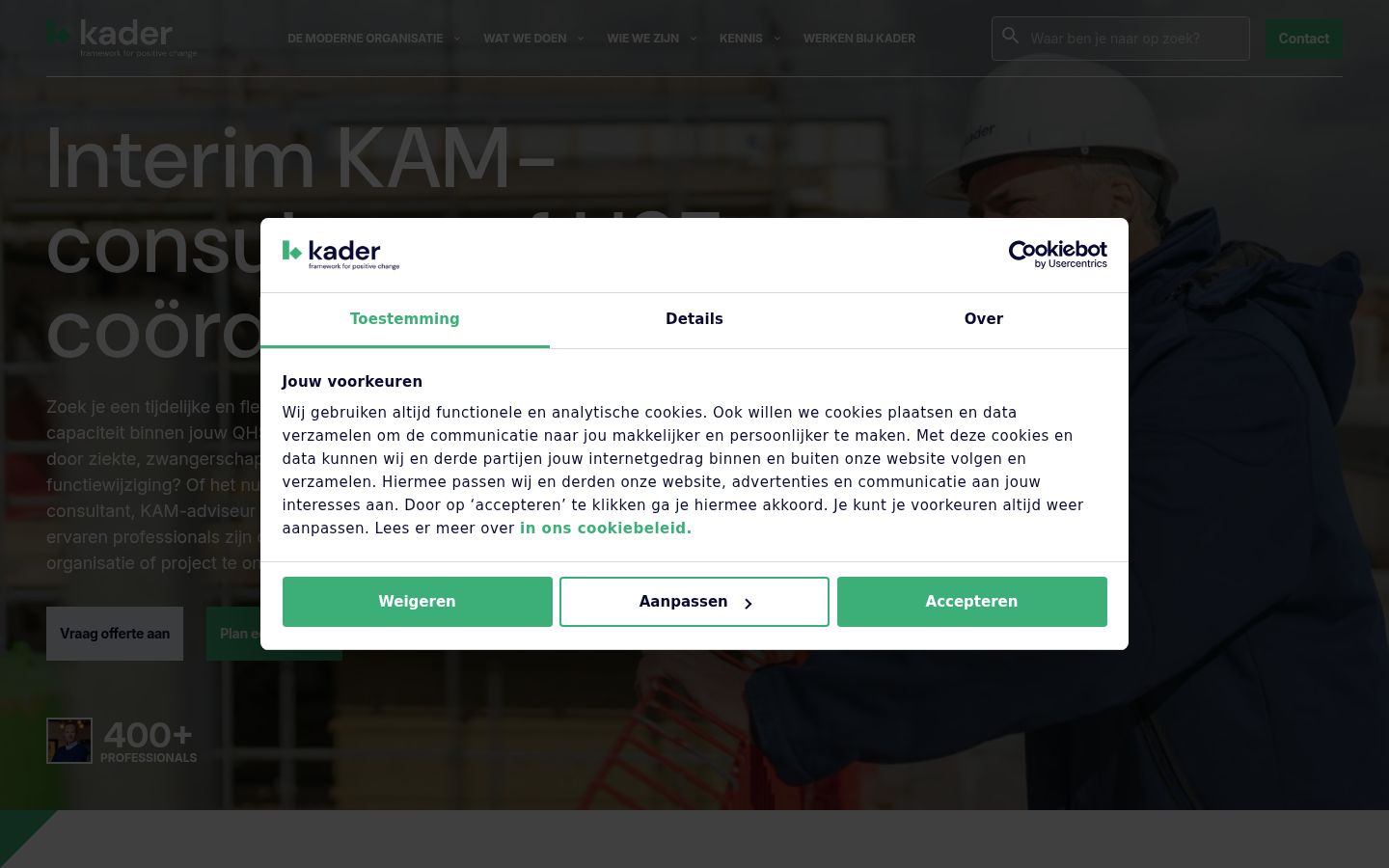Screenshot tal-banner tal-kunsens muri qabel kwalunkwe interazzjoni