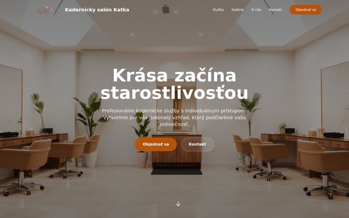 Screenshot of kadernickysalonkatka.sk