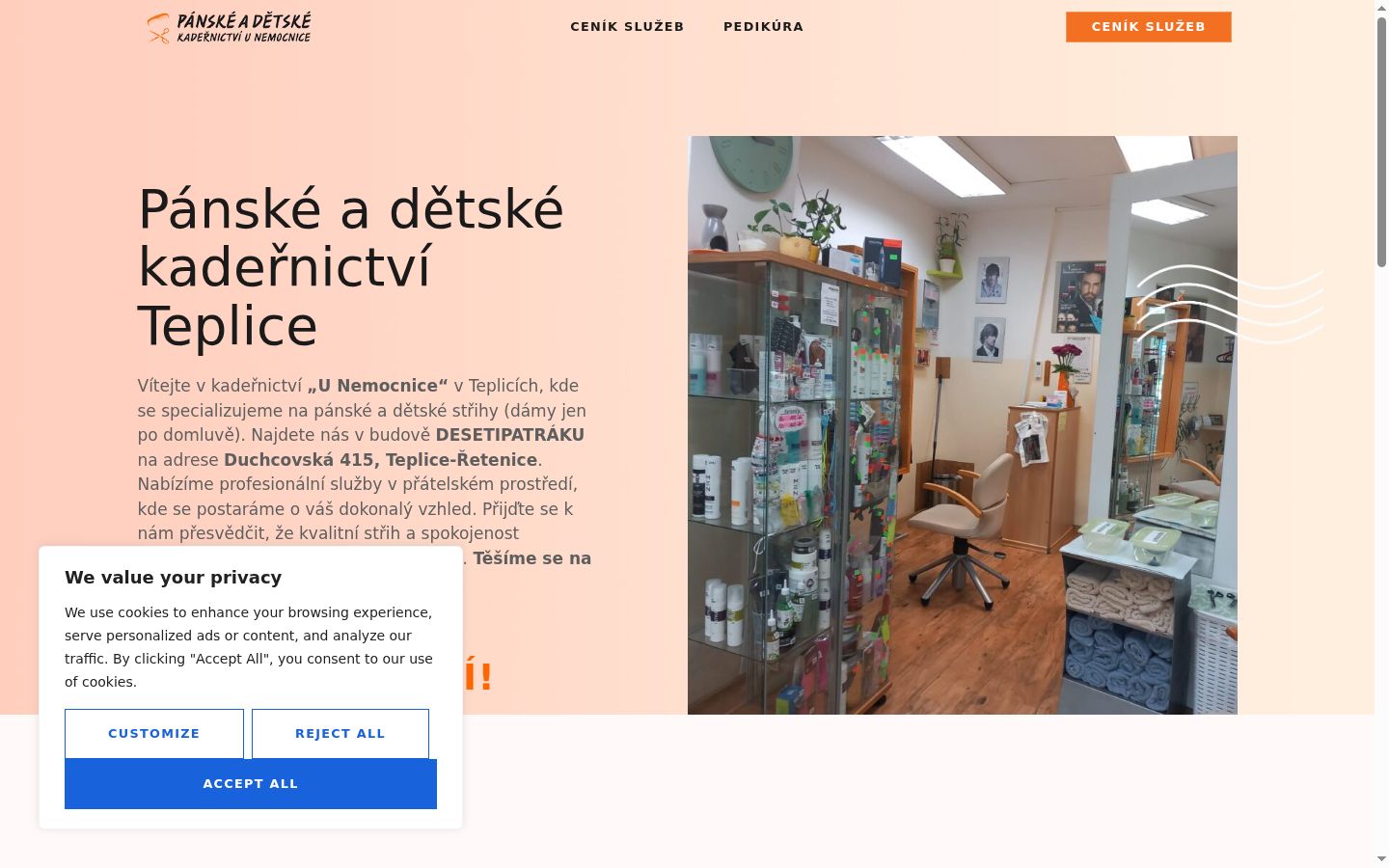 Screenshot del banner di consenso mostrato prima di qualsiasi interazione