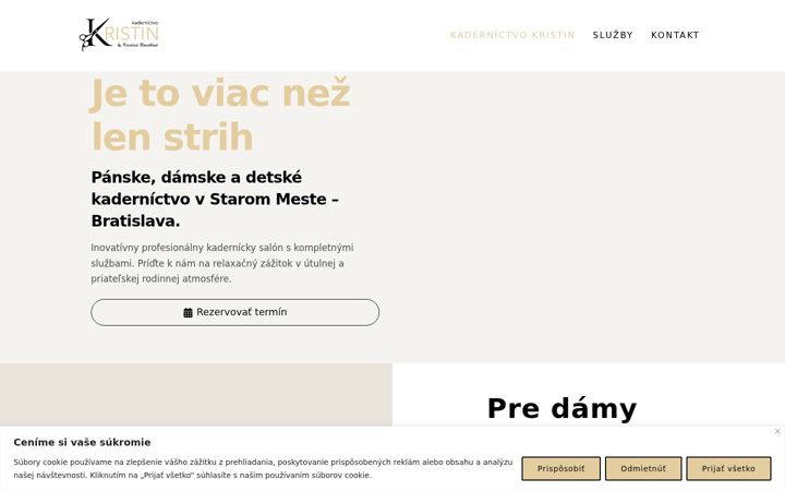 Screenshot of kadernictvokristin.sk