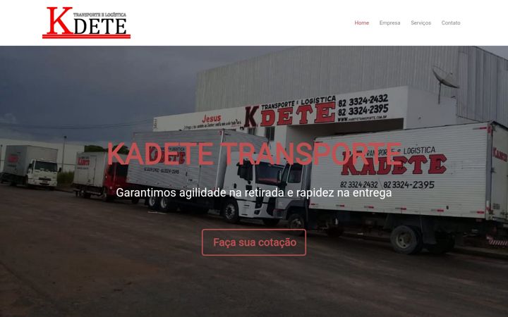 Screenshot of kadetetransporte.com.br