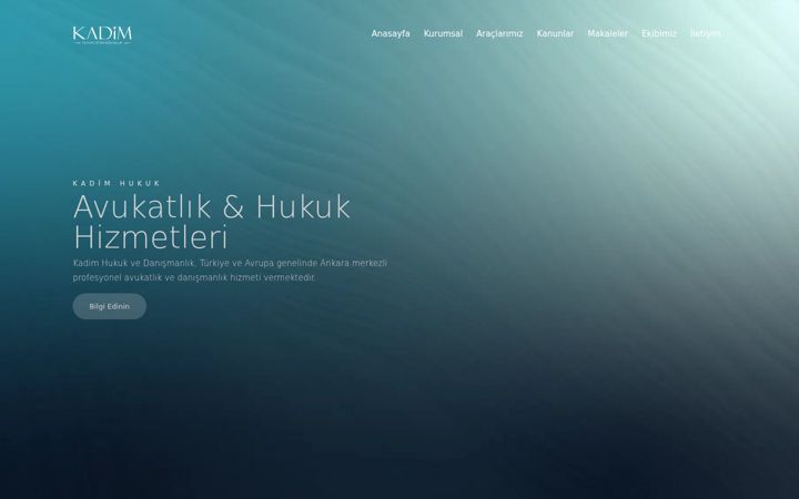 Screenshot of kadimhukuk.com.tr