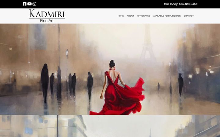 Screenshot of kadmirifineart.com