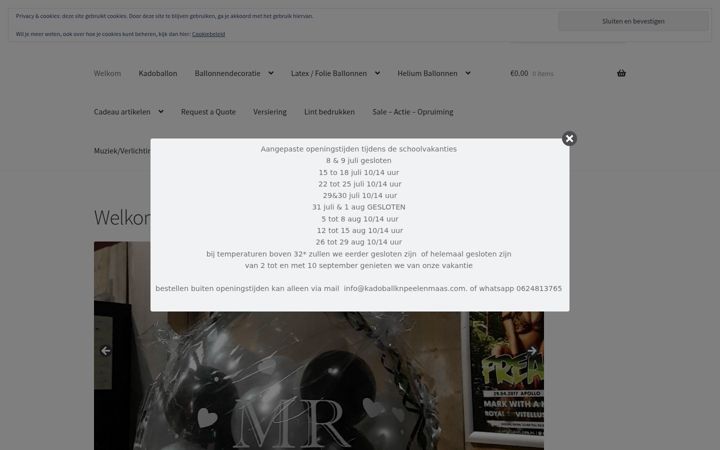 Skærmbillede af kadoballonpeelenmaas.com
