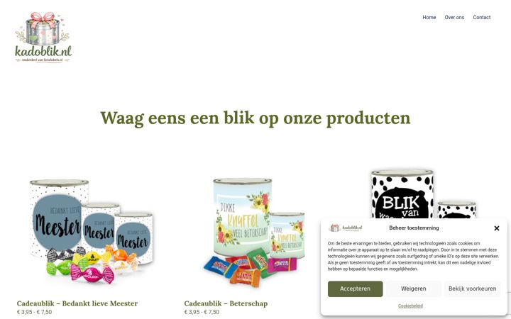 Screenshot of kadoblik.nl