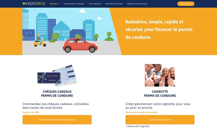 Screenshot of kadodrive.com