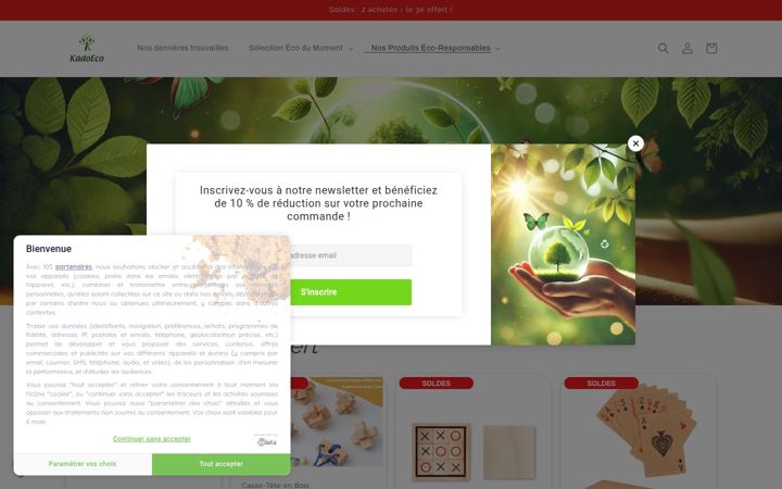 Screenshot of kadoeco.fr