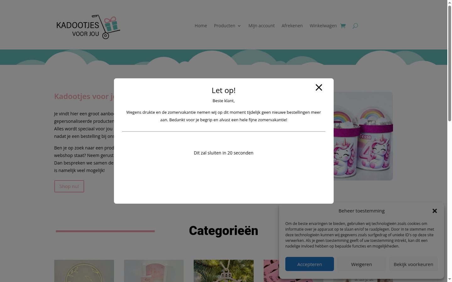 Sutikimo reklamjuostės, rodytos prieš bet kokią sąveiką, ekrano kopija