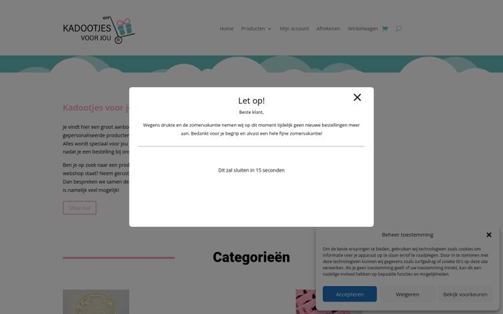 Screenshot of kadootjesvoorjou.nl