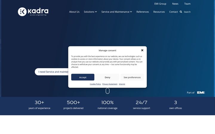 Screenshot of kadragroup.com