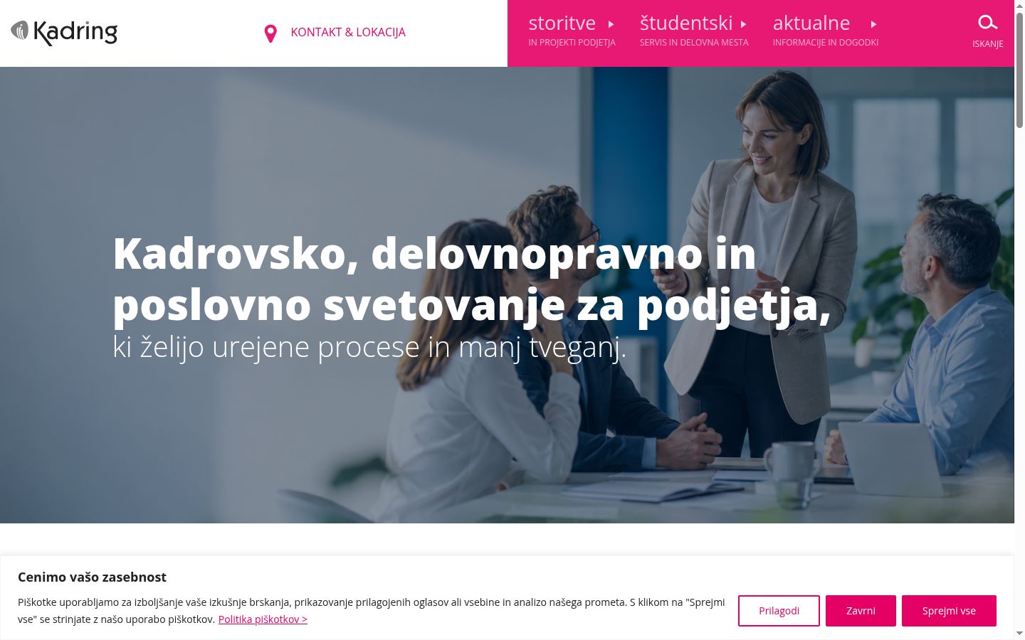 Snímka obrazovky banera súhlasu zobrazeného pred akoukoľvek interakciou