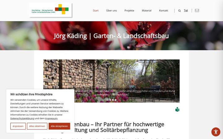 Screenshot of kaeding-gartenbau.de