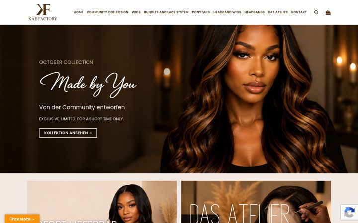 Screenshot of kaefactory.com