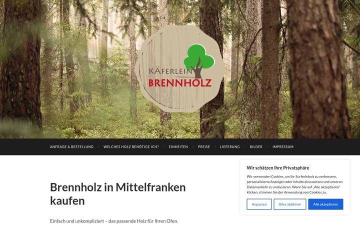 Screenshot of kaeferlein-brennholz.de