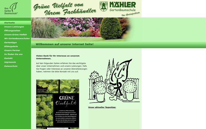 Screenshot of kaehler-gartenbaumschule.de