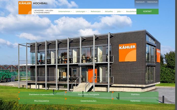Screenshot of kaehler-hochbau.de
