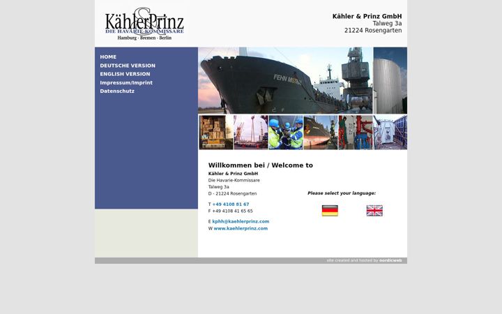 Screenshot of kaehlerprinz.com