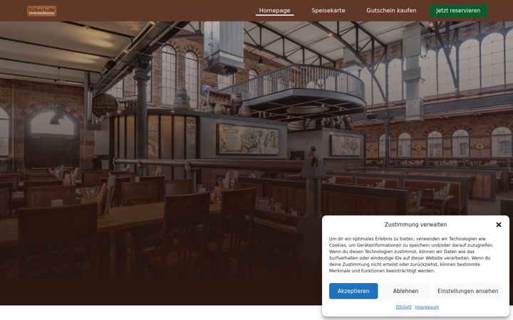 Screenshot of kaelberhalle.de