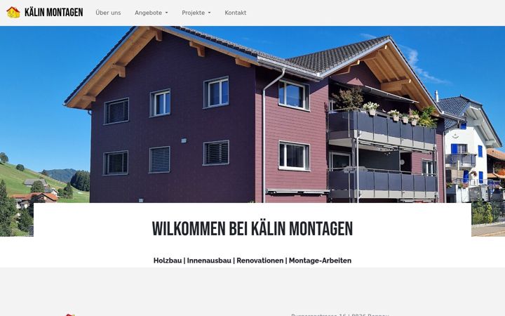 Screenshot of kaelinmontagen.ch
