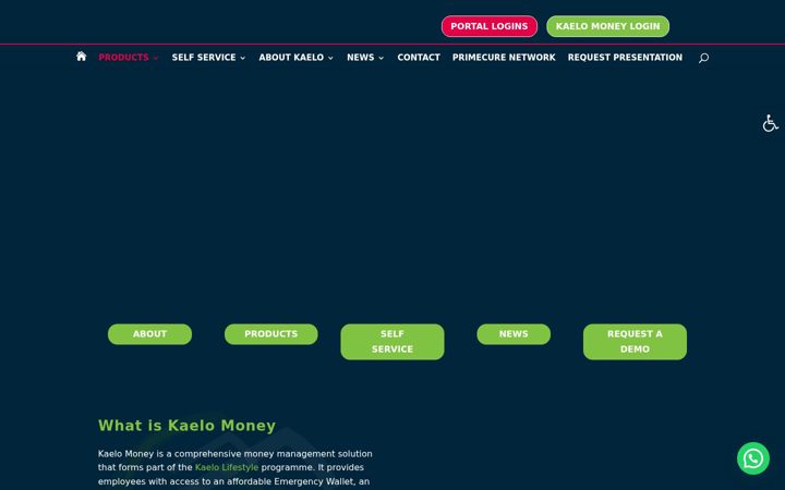 Screenshot von kaelomoney.co.za