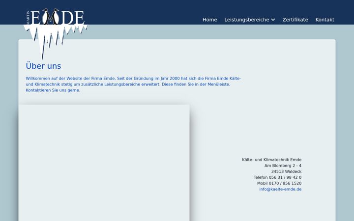 Screenshot of kaelte-emde.de